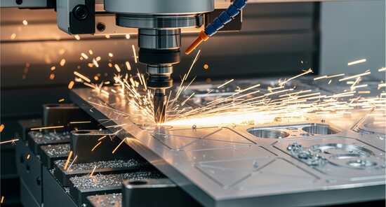CNC precision machining of an aerospace component